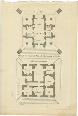 Le Rouge, Mansion of Viscount Charlemont, 1785, Paper