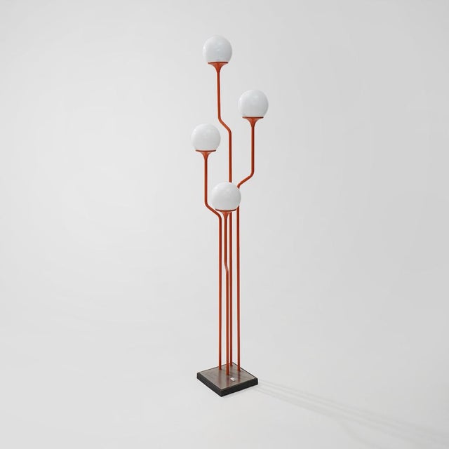 4-Light Floor Lamp in Glass and Metal from Reggiani, 1970s For Sale - Image 13 of 13