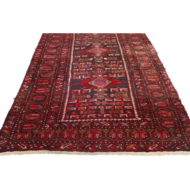 Vintage Persian Heriz Rug Runner - 03'06 X 13'10 For Sale - Image 4 of 9