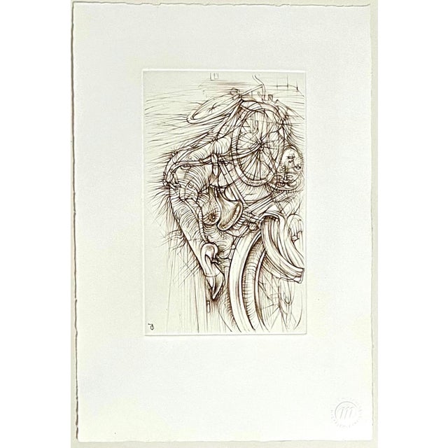 Mid 20th Century German Surrealist Hans Bellmer Etching Engraving Print Cecile Reims Surrealism For Sale - Image 5 of 5