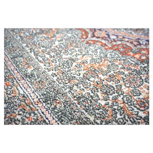 Vintage Sino-Persian Hereke Silk 3x5 Ivory, Red & Purple Handmade Area Rug #1144265 For Sale - Image 10 of 16