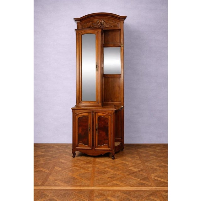 Antique French Wardrobe in Walnut For Sale - Image 4 of 8