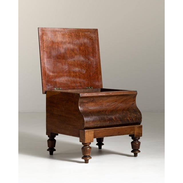 19th Century Victorian Storage Chest With Leather Top For Sale - Image 13 of 13