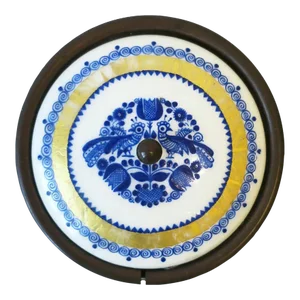 Austrian Blue Whtie Porcelain Enamel Box Bird Design by Black, Starr & Gorham