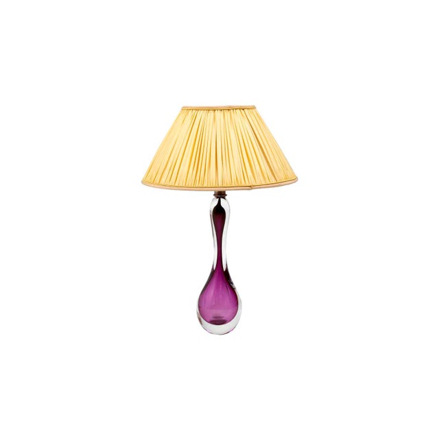 Vintage Glass Table Lamp, 1960s For Sale - Image 6 of 6