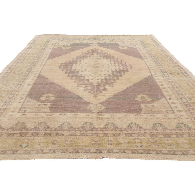 Contemporary Vintage Turkish Oushak Rug - 06'04 X 10'06 For Sale - Image 3 of 9