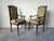 Vintage French Louis XVI Style Carved Walnut Armchairs With Green Upholstery – A Pair For Sale - Image 12 of 12