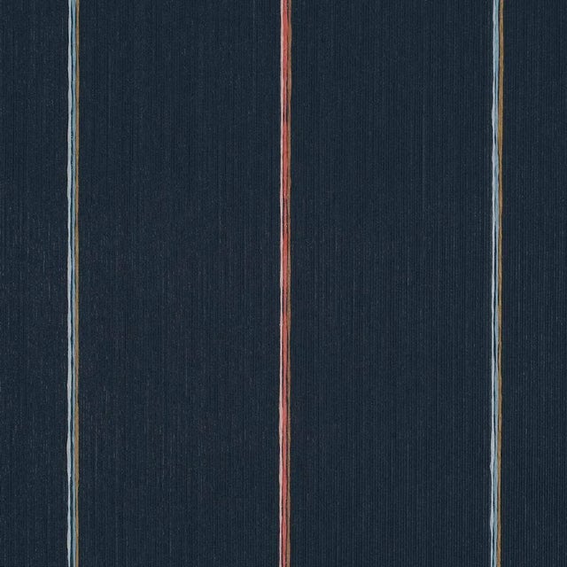 Contemporary SAMPLE - Schumacher X Backdrop Draper Stripe Wallpaper In Surf Camp For Sale - Image 3 of 4