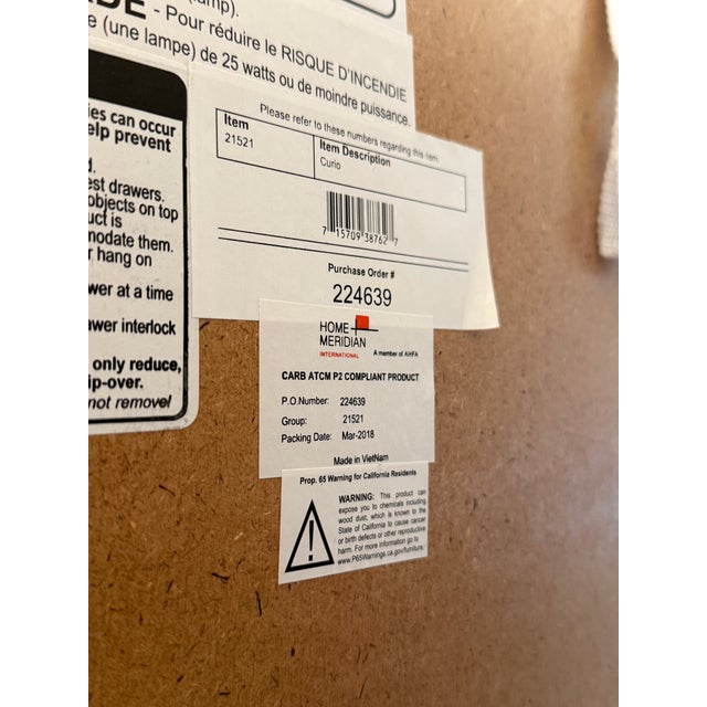 Wood Pulaski Furniture Lyon Sliding Door Curio For Sale - Image 7 of 11