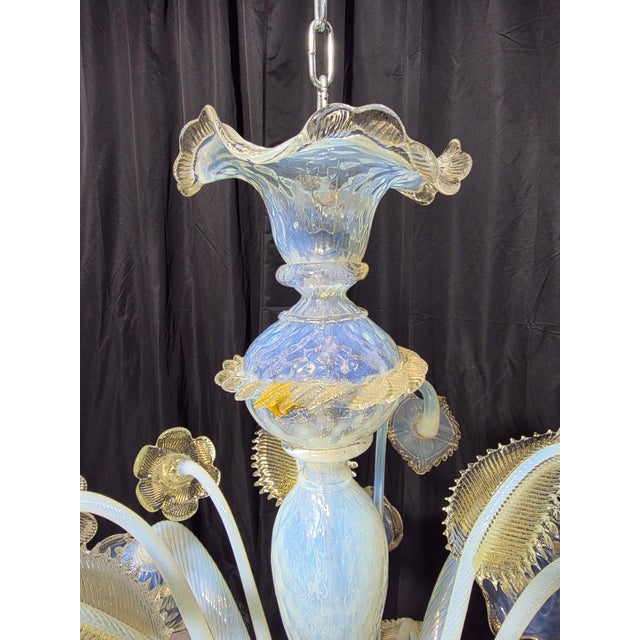Mid-Century Modern Vintage Murano Chandelier, 1980s For Sale - Image 3 of 10