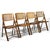This sweet set of four folding side chairs are crafted of bamboo and cane. The architectural quality of the design...