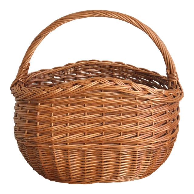 Rustic Mid-20th Century Market Basket For Sale