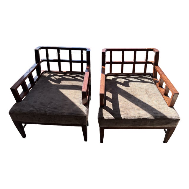 Dessin Fornir Therien Studio Workshop Lattice Chair (Two) For Sale