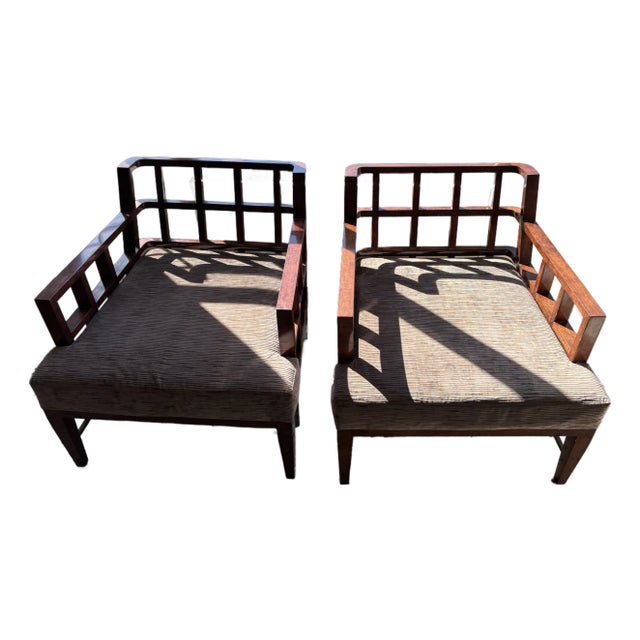 Dessin Fournir Therien Studio Workshop Lattice Chair (Two) For Sale
