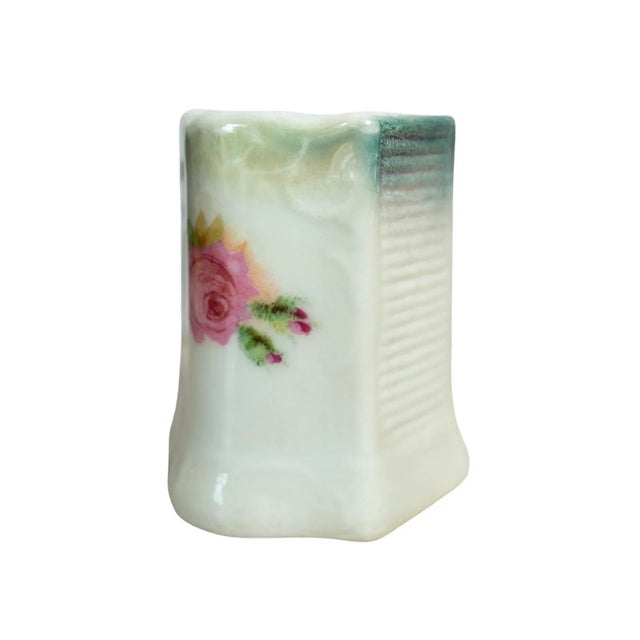Ceramic Late 19th Century Porcelain Match Striker With Floral Motif For Sale - Image 7 of 11