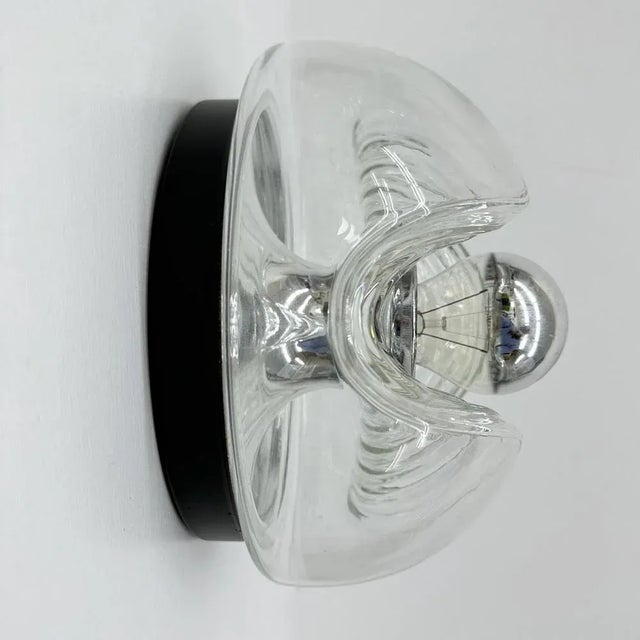 Wave Glass Wall Lamp from Peill & Putzler, 1970s For Sale - Image 11 of 18