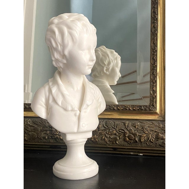 After Houdon, Statues of Children Alexandre and Louise Brongniart, 1900s, Resin For Sale - Image 10 of 13
