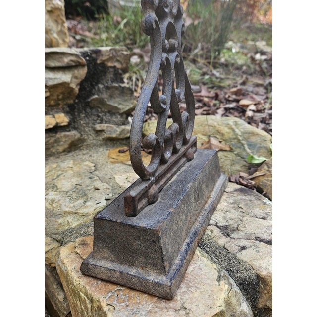 Vintage Cast-Iron Decorative Cross For Sale - Image 9 of 14