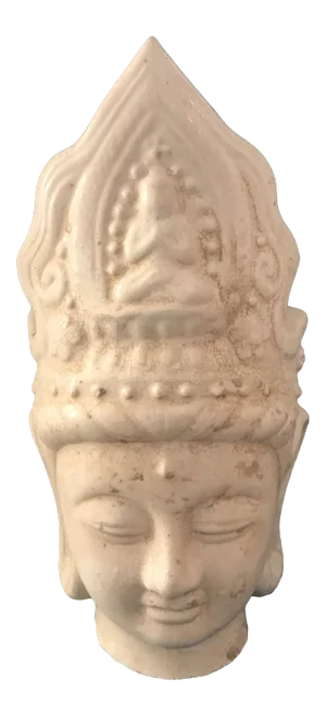 Ivory Majolica Quan Yin Buddha Head