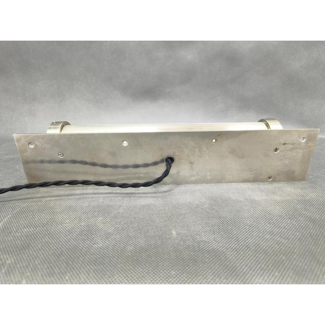 Bauhaus Nickel Wall Light with Glass Tube, 1930s For Sale - Image 6 of 9