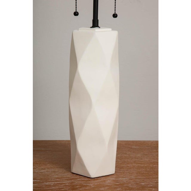 Not Yet Made - Made To Order Bespoke Cubist Inspired Plaster Lamps - a Pair For Sale - Image 5 of 11