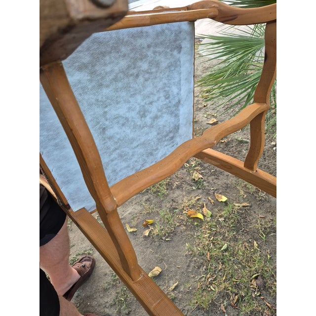 Late 20th Century Vintage French Provincial Louis XIII-style Tapestry Accent Armchair. For Sale - Image 5 of 9