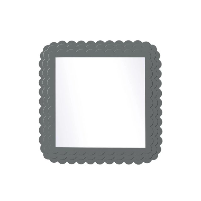 Contemporary Fleur Home Carnival Krewe Square Mirror in Gunmetal, 24x24 For Sale - Image 3 of 3