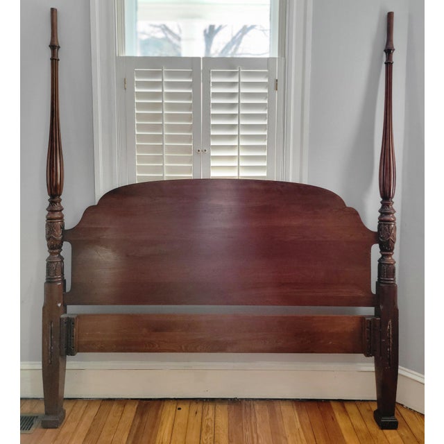 1980s Cherry Queen/Full Four-Poster Rice Bed For Sale - Image 18 of 18