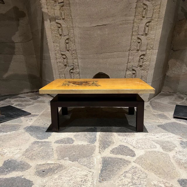 1970s 1970s María Teresa Méndez Lion and Lioness Persian Art Coffee Table Mexico City For Sale - Image 5 of 13