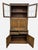 Vintage Oak Wood Bros Desk Cabinet Tudor Hutch Bookshelf Old Charm Leaded Glass For Sale - Image 16 of 16