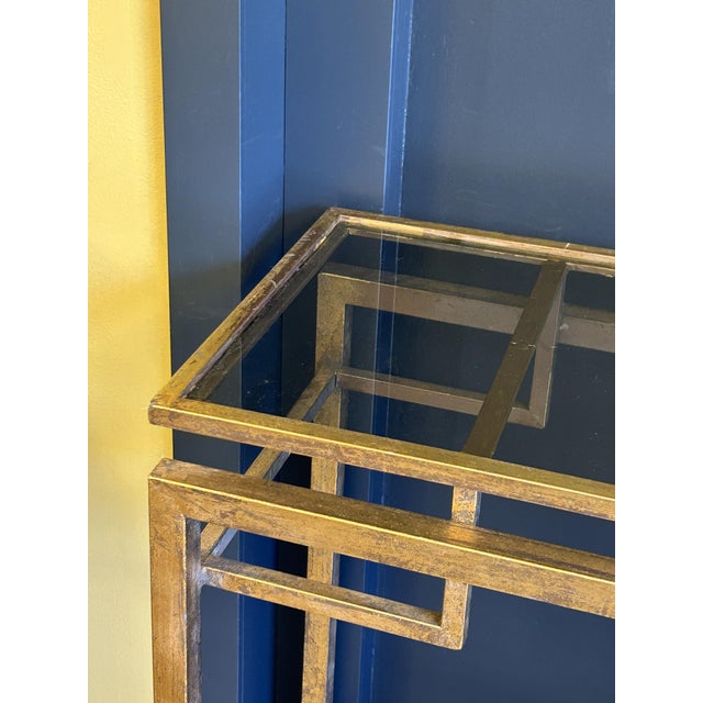 Console in Gilded Brass by Guy Lefèvre for Maison Jansen, 1970s For Sale - Image 9 of 10