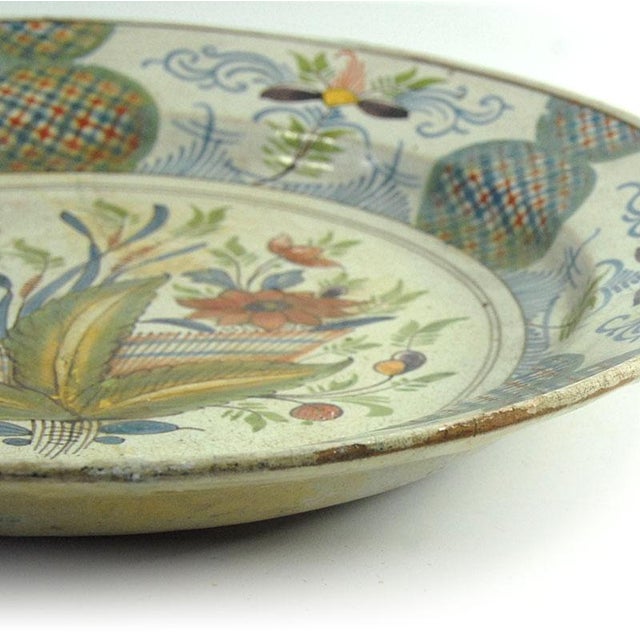 19th Century French Desevres Big Ceramic Plate, 1890s For Sale - Image 5 of 10