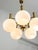 Mid-Century Italian Brass and Opaline Chandelier For Sale - Image 4 of 17