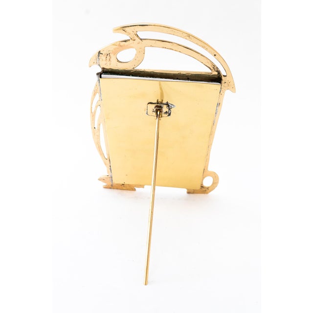 Jugendstil Brass Picture Frame with Glass, 1908 For Sale - Image 3 of 10