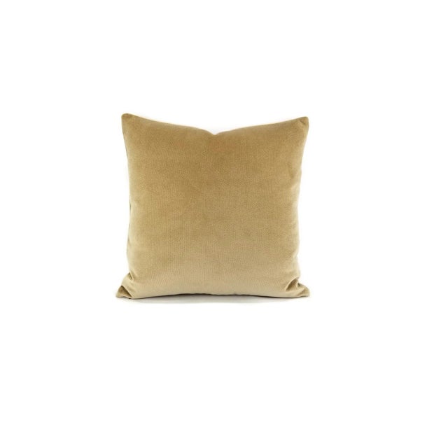 Contemporary Holly Hunt Aqua Velvet Sand Pillow Cover For Sale - Image 3 of 10