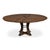 Transitional Round Dining Table, Medium - Light Brown Oak With Hammered Iron Accents For Sale - Image 4 of 11