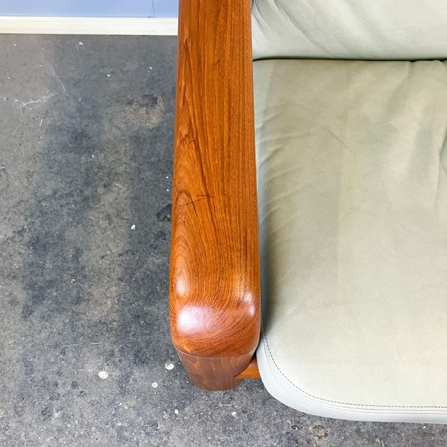 Sofas and Lounge Chairs in Teak and Leather from Dyrlund, 1960s, Set of 3 For Sale - Image 12 of 15