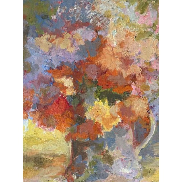 Traditional Vintage Gold Framed Floral Still Life by Molly Schiff For Sale - Image 3 of 4