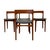 This vintage set of four mid-century modern dining side chairs embodies classic Danish modern design, featuring sculpted,...