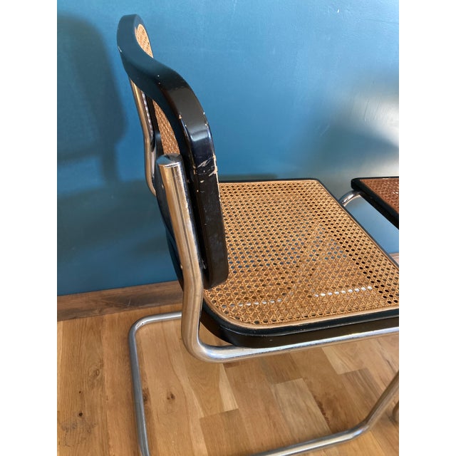 Wood Pair of Mid 20th Century Chrome & Cane Thonet Style Dining Chairs For Sale - Image 7 of 12