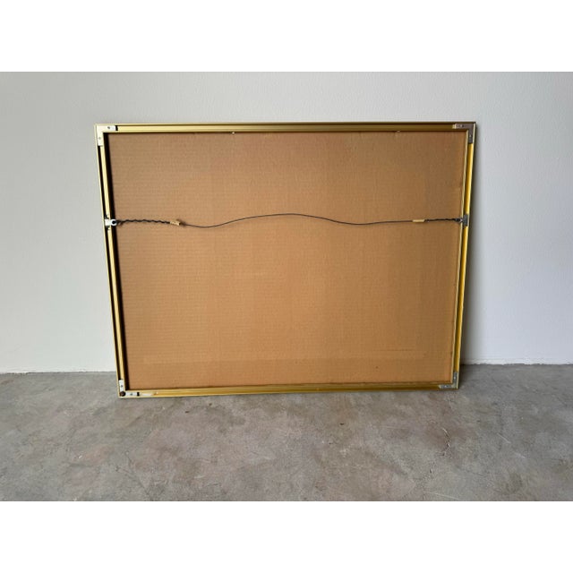 1980's Glantz Abstract Expressionist Composition Watercolor & Pastel Painting, Framed For Sale - Image 12 of 12