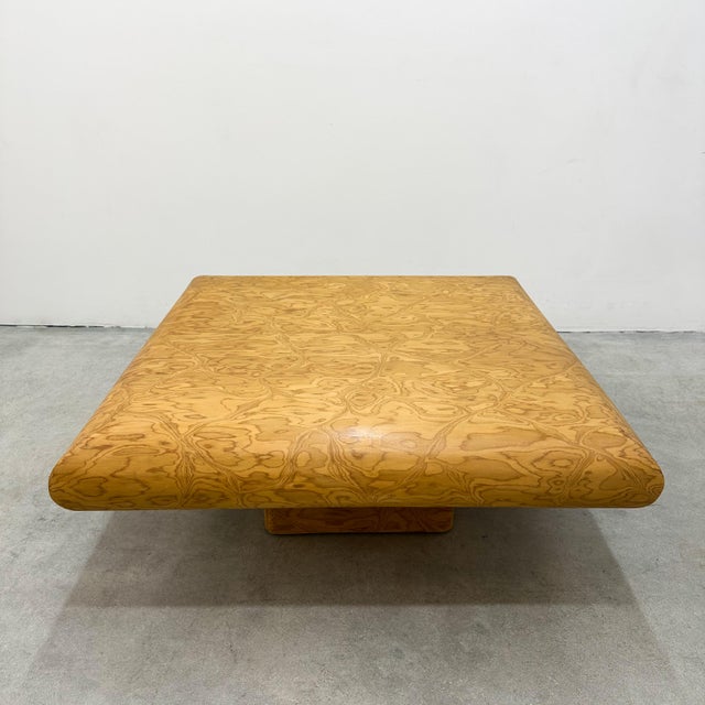 Gabriella Crespi Vintage Postmodern Coffee Table With Bullnose Edge 80s 70s For Sale - Image 4 of 11