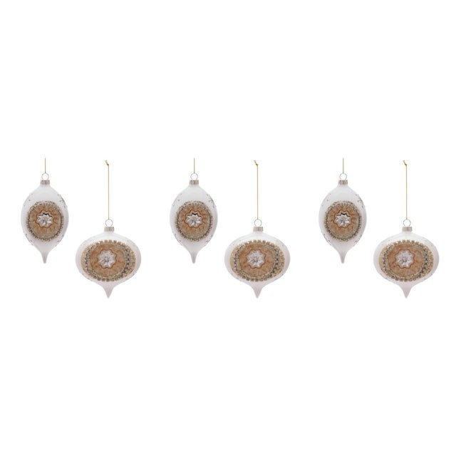 2020s Glass Reflector Ornament Set of 6 For Sale - Image 5 of 5