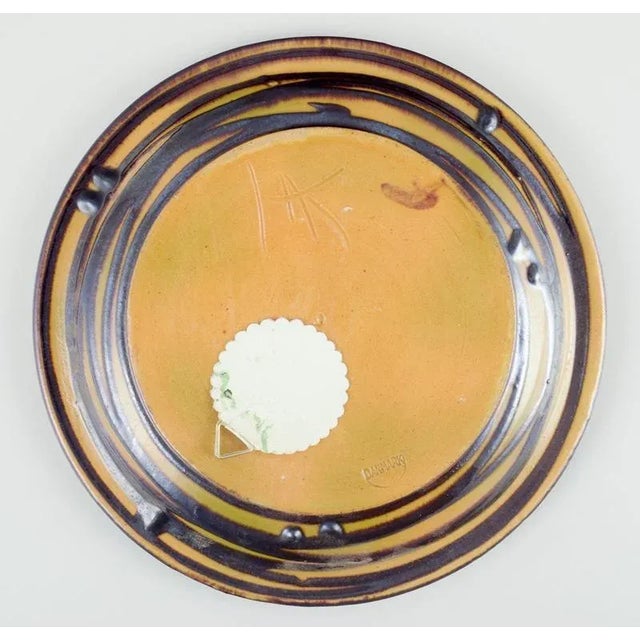Danish Plate in Ceramic with Floral Motif from Kähler, 1930s For Sale - Image 6 of 9