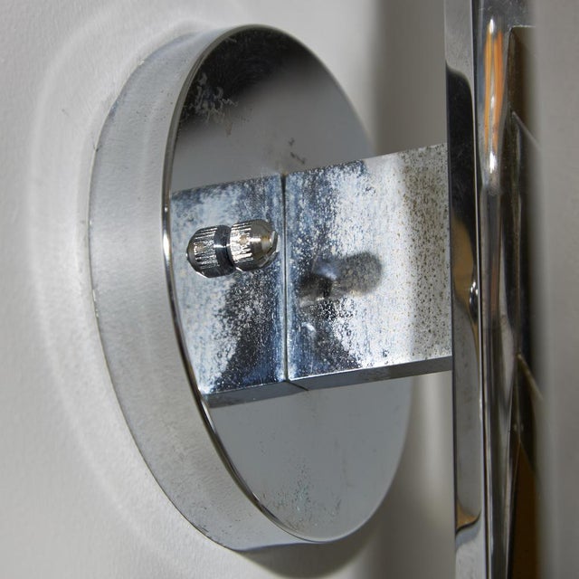 Vintage Chrome and Gold-Plated Wall Lamp by Gaetano Sciolari, 1970s For Sale - Image 11 of 15