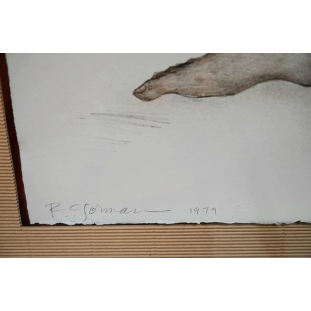 R. C. Gorman (Navajo) "Yvonne" Signed Lithograph, Rare Presentation Proof (1979), Custom Hand-Carved Frame For Sale - Image 4 of 9