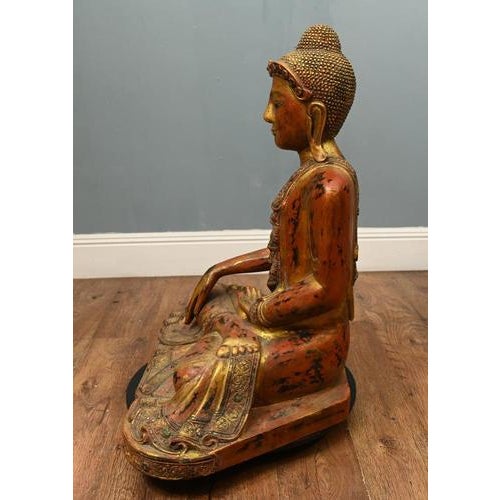 Carved Burmese Buddha Statue For Sale - Image 4 of 12