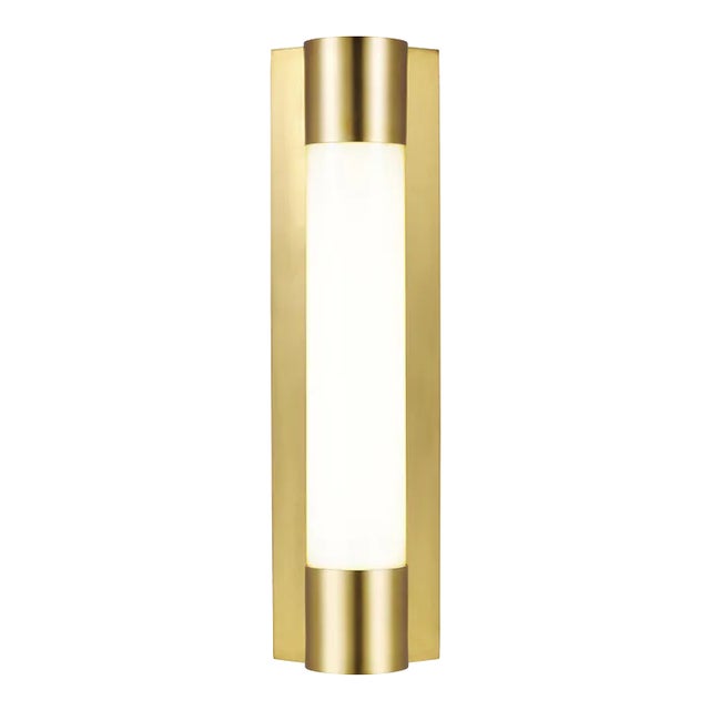 Chapman & Myers by Visual Comfort Studio Loring Small Vanity, Burnished Brass For Sale