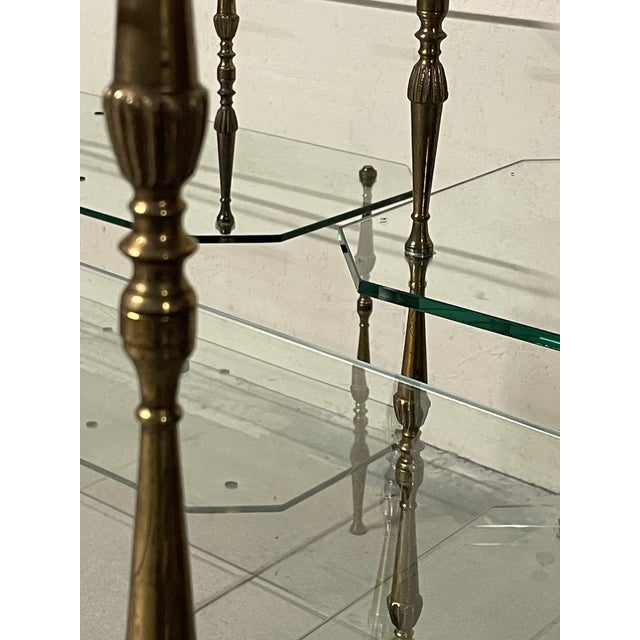 Modular Glass and Brass Etageres, Italy, 1950s, Set of 3 For Sale - Image 4 of 18