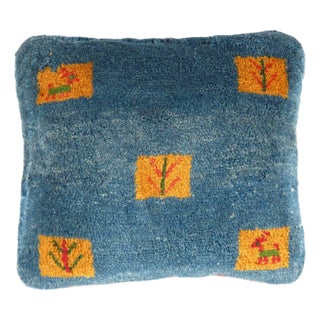 Pasargad DC Fine Hand Knotted Persian Gabbeh Pillow For Sale
